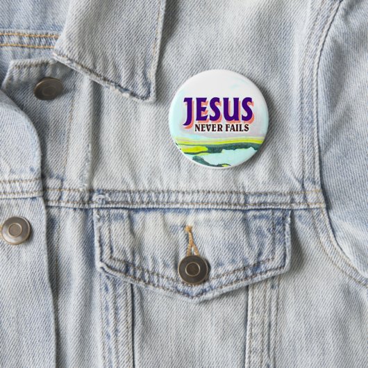 Knopf Jesus versagt nie Button (Beispiel)
