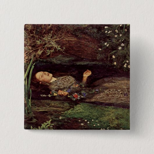 Knopf John Everett Millaiss Ophelia Button (Vorderseite)