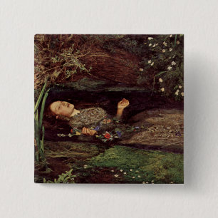 Knopf John Everett Millaiss Ophelia Button