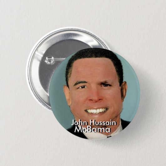 Knopf Johns Hussain McBama Button (Vorne & Hinten)