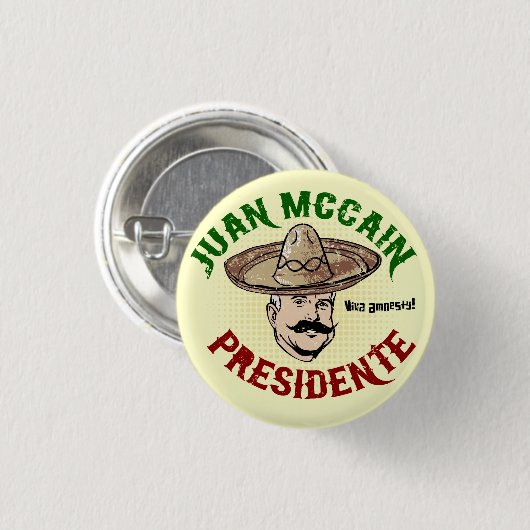 Knopf Juans McCain Button (Vorne & Hinten)