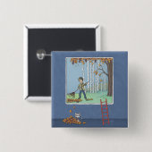 Knopf "Junge Blätter" Button (Vorne & Hinten)