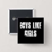 Knopf "Jungs mögen Mädchen" Button (Vorne & Hinten)