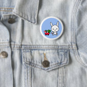 Knopf - Kaninchen - blaurückig Button (Beispiel)