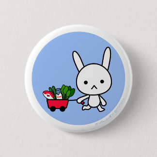 Knopf - Kaninchen - blaurückig Button