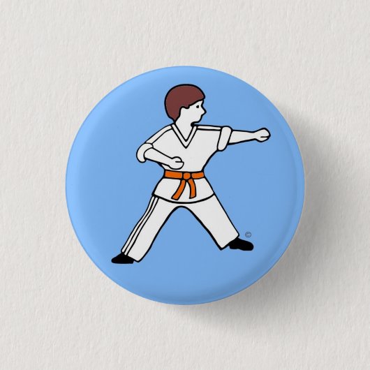 Knopf Karate Kids 9 Button (Vorderseite)