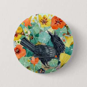 Knopf Keile und Nasturtium Button