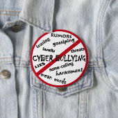 Knopf "Keine Cyber-Mobbing, Belästigung, Bedrohung Button (Beispiel)