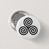 Knopf Keltic Triskelion (Triskele) Button (Vorne & Hinten)