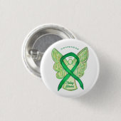 Knopf "Kidney Disease Awareness Ribbon Angel" Button (Vorne & Hinten)