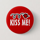 Knopf Kissy Red Lips Button (Vorderseite)