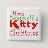 Knopf "Kitty Christmas Holiday" Button (Vorderseite)
