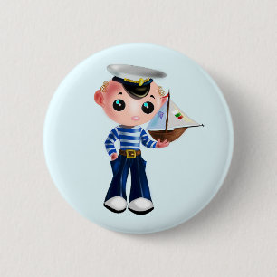Knopf "Kleiner Sailor Junge" - Farbe - Text Button