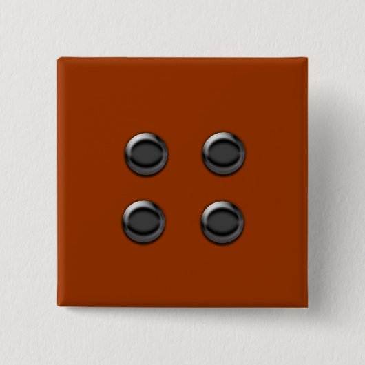 Knopf - Knopf Quadrat braun Button (Vorderseite)