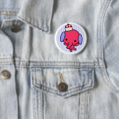 Knopf - Kuchen-Elefant - blaue Streifen Button (Beispiel)