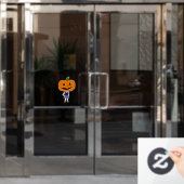 Knopf Kürbiskopflöte Fensteraufkleber (Büro Tür)