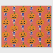 Knopf Kürbiskopflöte Geschenkpapier (Flach)