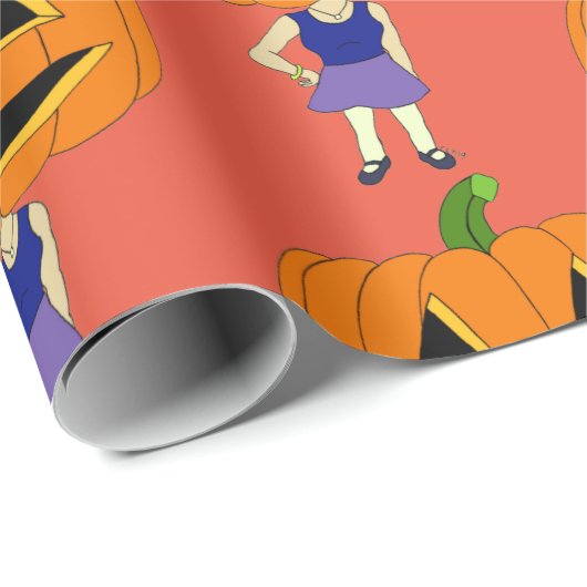 Knopf Kürbiskopflöte Geschenkpapier (Rolleneckpunkt)