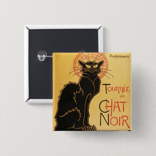 Knopf Le Chat Noir Button (Vorne & Hinten)