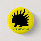 Knopf Liberales Stachelschwein - M4 Button (Vorderseite)
