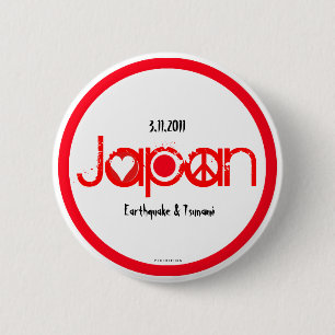 Knopf-Liebe-Friedenshoffnung Japan-Erdbeben-2011 Button
