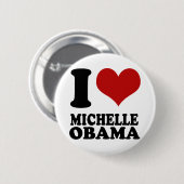 Knopf Liebe I Michelle Obama Button (Vorne & Hinten)