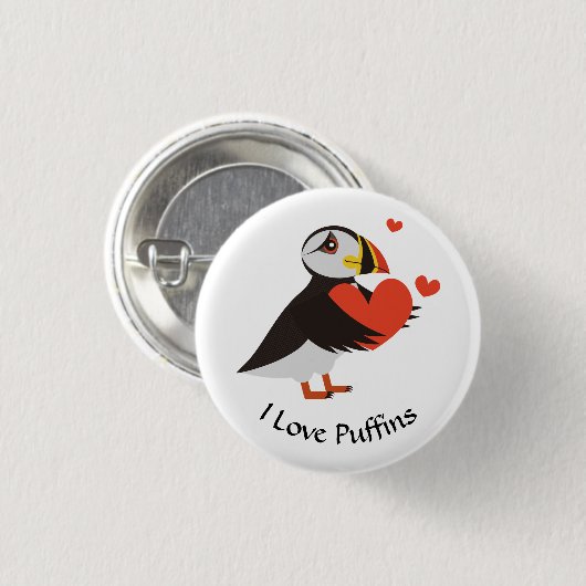 Knopf Liebe Rotes Herz Button (Vorne & Hinten)