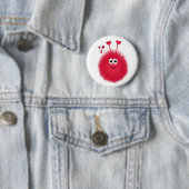 Knopf Liebe-Wanzevalentines Tages Button (Beispiel)