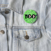 Knopf "Lime Green" und "Black Halloween Boo Eyebal Button (Beispiel)