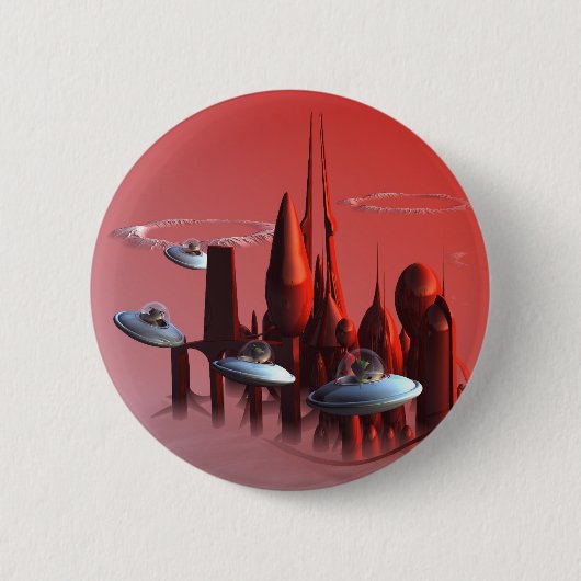 Knopf "Little Green Invaders" Button (Vorderseite)