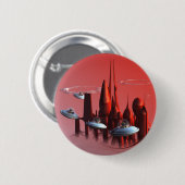 Knopf "Little Green Invaders" Button (Vorne & Hinten)