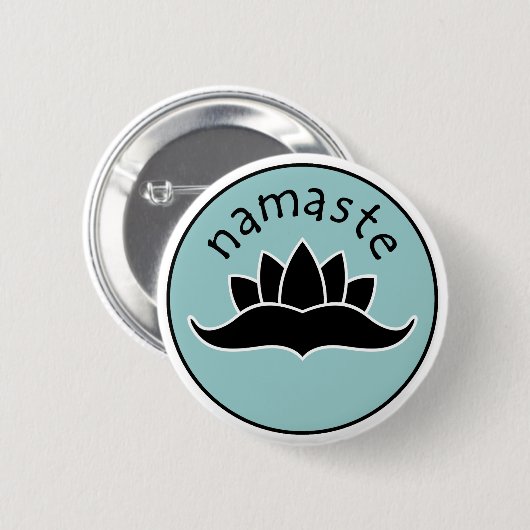 Knopf Lotuss Namaste Button (Vorne & Hinten)