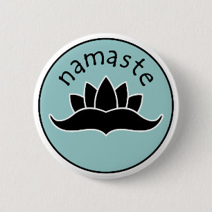 Knopf Lotuss Namaste Button