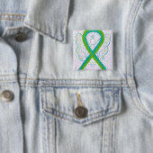 Knopf "Lungenfibrose Awareness Ribbon Angel" Button (Beispiel)