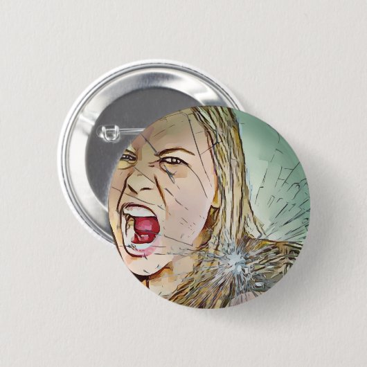 Knopf, Mädchen, Knopfmädchen Button (Vorne & Hinten)