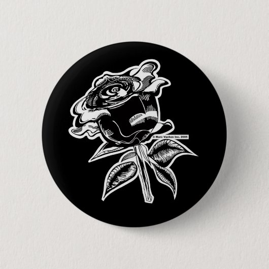 Knopf MARC VACHON BLACKROSE Button (Vorderseite)