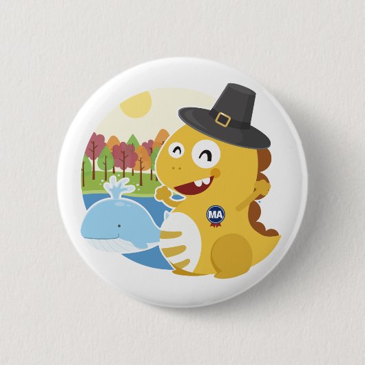 Knopf Massachusetts VIPKID Button (Vorderseite)