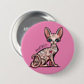 Knopf "Meow Cat" aufgehängt Button (Vorne & Hinten)