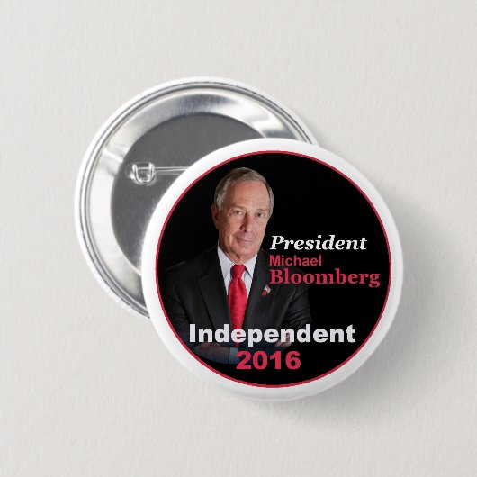 Knopf Michael Bloombergs 2016 Button (Vorne & Hinten)
