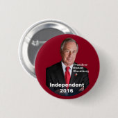 Knopf Michael Bloombergs 2016 Button (Vorne & Hinten)