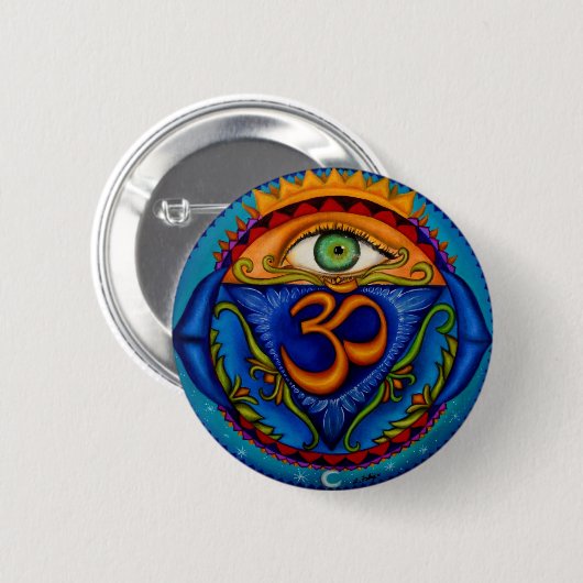 Knopf mit 6. chakra button (Vorne & Hinten)