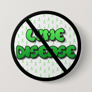 Knopf mit Anti-Lyme-Borreliose-Bewusstseins-Schlei Button
