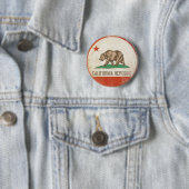 Knopf mit beunruhigter Kalifornien-Republik-Flagge Button (Beispiel)