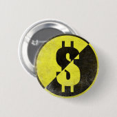 Knopf mit cooler Anarcho-Kapitalist Flagge Button (Vorne & Hinten)