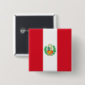 Knopf mit Flagge von Peru Button (Vorne & Hinten)