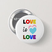 Knopf mit "LIEBE IST LIEBE"-Aufschrift Button (Vorne & Hinten)