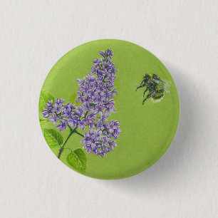 Knopf mit Lila und Hummel Button