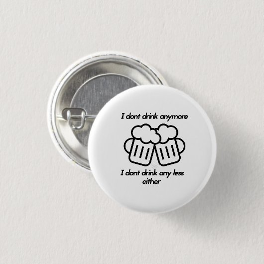 Knopf mit lustigem Text Button (Vorne & Hinten)