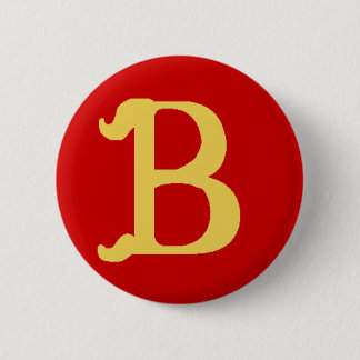 Knopf mit Monogramm mit dem Buchstaben B Button