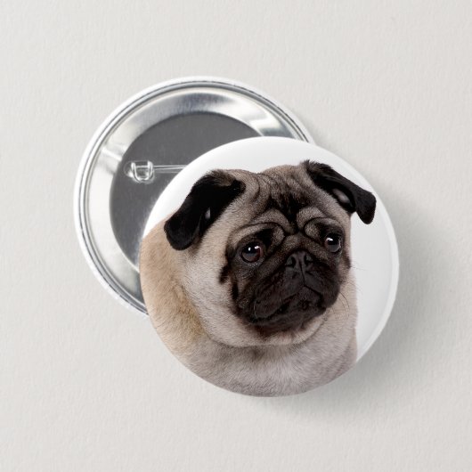 Knopf mit Mopsmündung Button (Vorne & Hinten)